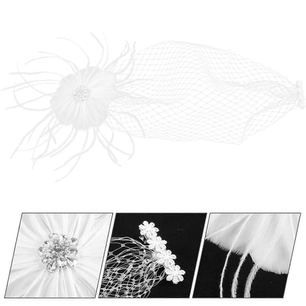 Fascinator-hårklämma för kvinnor, hårdekoration för fest (Peng)