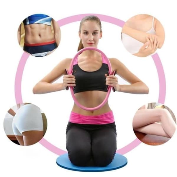 Pilateskit för hemmet - Set med 5 Pilatesringar - Pilateskit - Cirkulär benring, Yogaband (Pe)