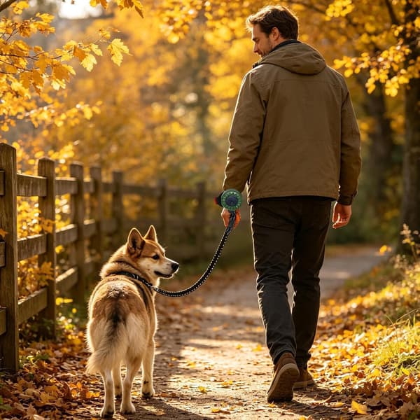 Justerbart hundkoppel 4M infällbart handsfree-armband för husdjursvandring (Pe)
