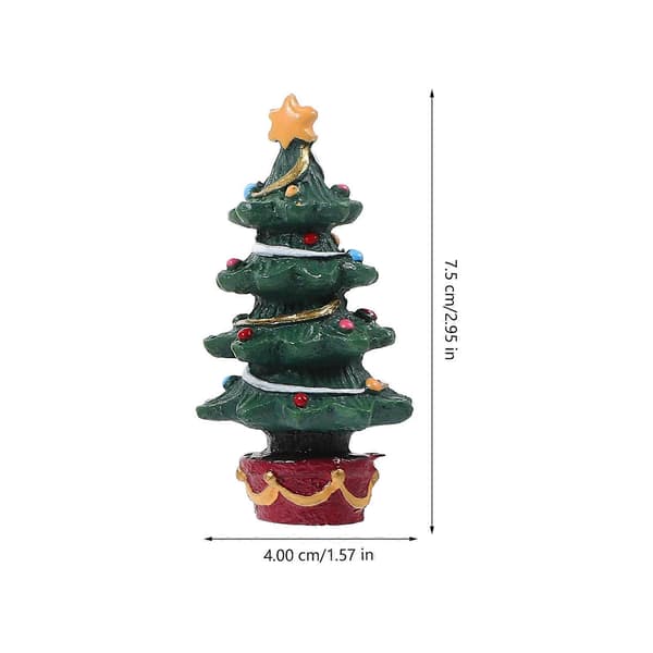 Miniatyrfigurer i harts, 4-pack julset för dekoration (pingvin)