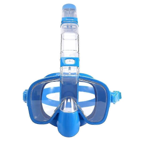 Snorkelmask hopfällbart dykmaskset med kamerafäste, blå (PE)