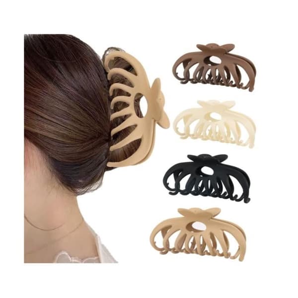 Hårklämmor - Ej angivet - 4-pack - Halkfria - 8 cm - För tjockt hår (Peng)