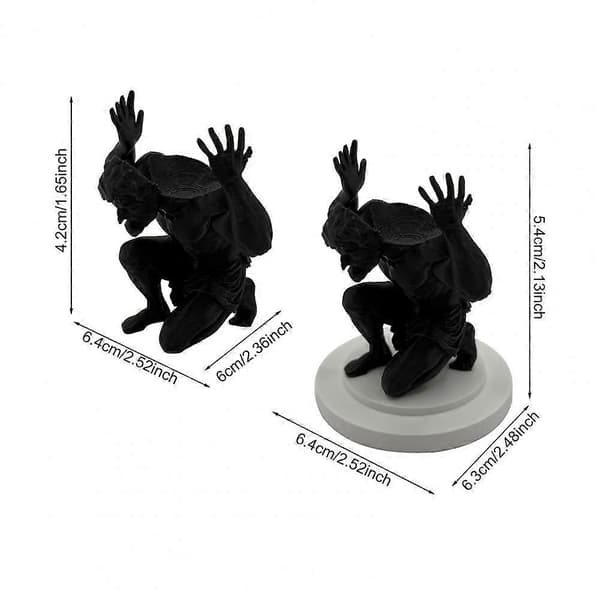 3D-printat golfbollsställ för en golfboll Myth Man bollhållare (Peng) B