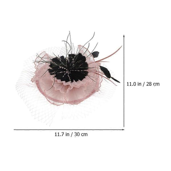 Bröllops-fascinator hatt hårklämma för kvinnor dekoration (Peng)