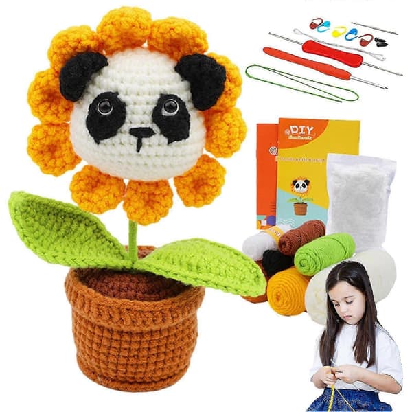 Crochetta Hæklesæt DIY Dyrehæklesæt Hæklesæt til Begyndere (PE)