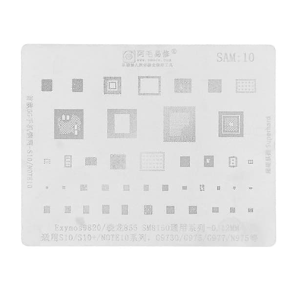Reballing Stencil CPU Rework Net Rustfrit stål lodde-rework skabelon til reparation af mobiltelefoner (Peng)