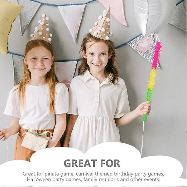 Pinata-stokke af papir til festlege, 3 stk. til børnefødselsdage (Peng)