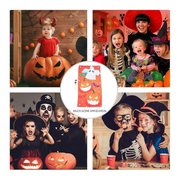 Halloween kastspel flagga för inomhus- och utomhuslek 1 set barn kastspel banner (Peng)