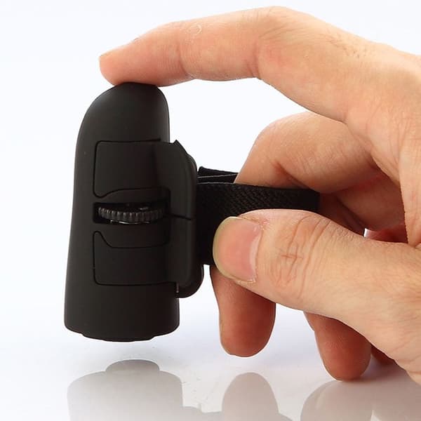 Trådlös fingermus - YXLILI - 2.4G Bluetooth bärbar 1600DPI med 2 knappar för dator, telefon, surfplatta, Android, resor (Peng)