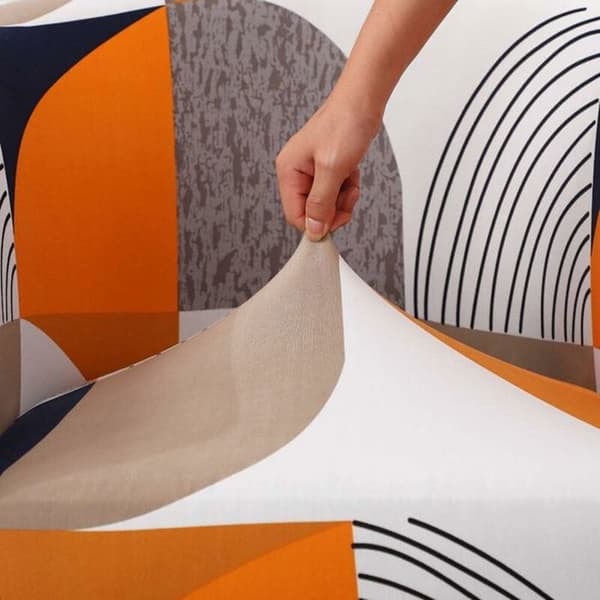 Bäddsoffaöverdrag - YYV - Töjbart - Geometriskt mönster - Flera färger - Polyester (Pe)