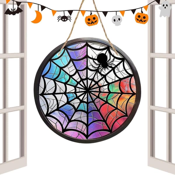 Spindelnät Halloween Dekoration Akryl Ljusfångare (Pe)