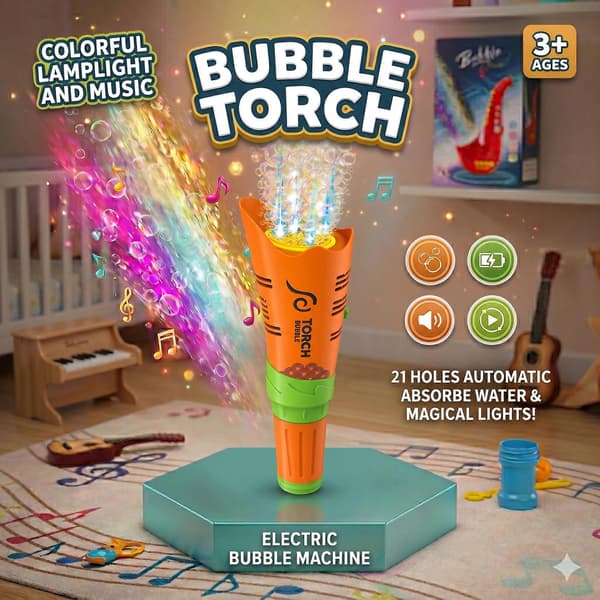 Fackelformad automatisk bubbelmaskin för fest och utomhusbruk (Peng)