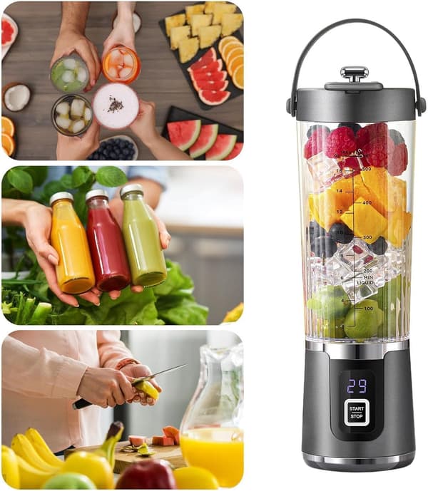 Uppladdningsbar USB-mixer med LED-indikator, 500 ml kapacitet (Pe)