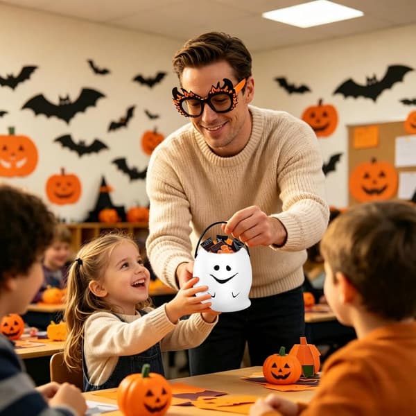 Udendørs Halloween Snackspande Sæt med 6 (Pe)