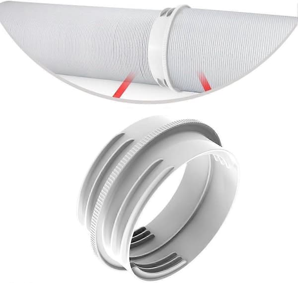 Adapter för luftkonditioneringsslang 130 mm ABS-plast med tät försegling och enkel installation (Peng)