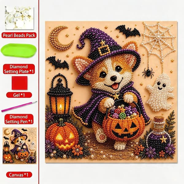 Halloween Spøgelseshund Perle Vægdekoration (Pe)