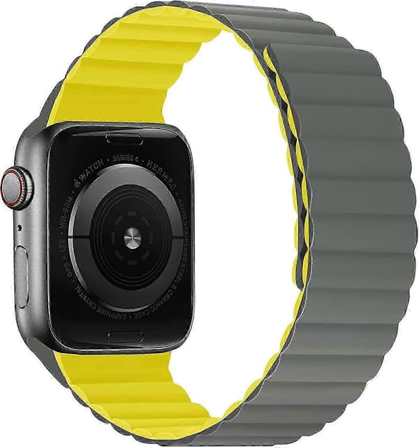 Magnetisk læderrem til Apple Watch - Kompatibel med 40mm/38mm modeller (Peng) 42mm