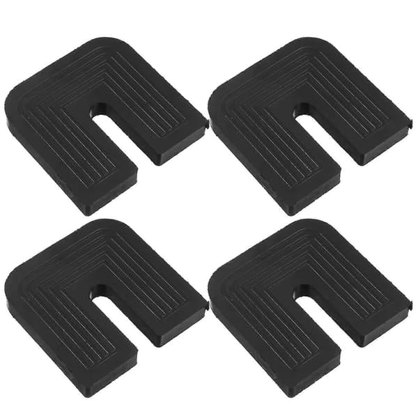 Stötdämpande gummikuddar för luftkonditionering, 4 st (Peng) Black 7.30X7.30X1.20CM