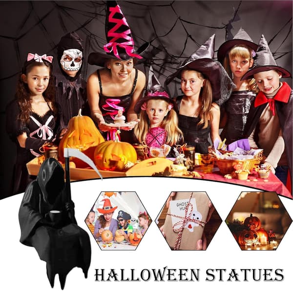 Skelett Halloween-dekoration som håller en kopp (Pe)