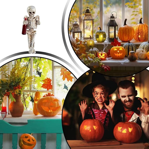 Väderbeständig skelettstaty för Halloween-dekoration (Pe)