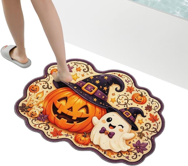 Gotisk Halloween-dörrmatta, halkfri, säsongsdesign, 45x76 cm, 2-pack (Pe)