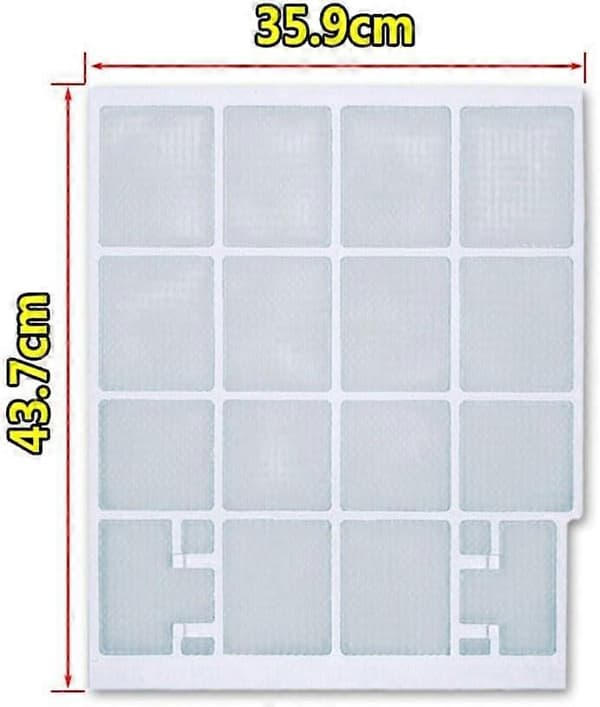 Kestävä pölysuodatin ilmastointilaitteille 35,9 x 43,7 cm varaosa (Peng)