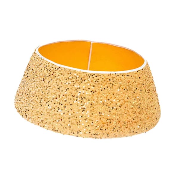 Juletræsfodskjuler Julepynt Julefest Dekoration Glitrende (Peng) Golden L