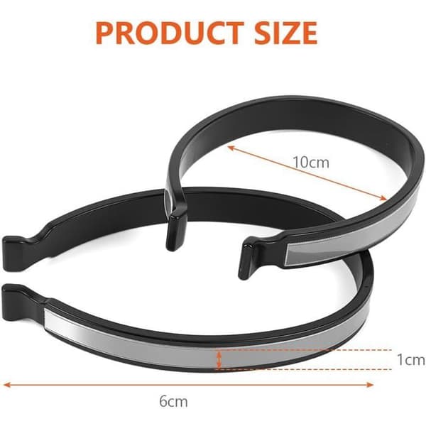 4 reflekterende clips til cykelbukser, universelle clips til cykelbukser, reflekterende clips til bukser (Pe)