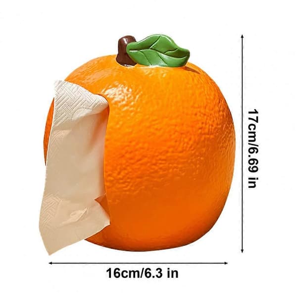 Tissueboks med appelsindesign, nem udtrækning, glat overflade (Peng)