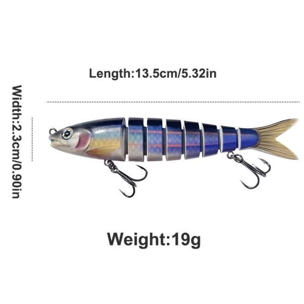 Fiskedrag - Ospecificerat - 3 delar - Trekrokar - Realistisk design - Högkvalitativt ABS-material (Pe)