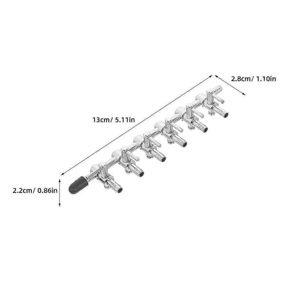 Luftfördelare flödeskontrollventil akvarium syrepump tillbehör med gummilock 6-vägs akvarium luftflödeskontrollspak ventilfördelare S (Peng)