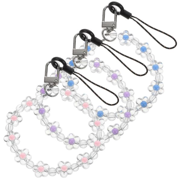 Mobilberlock med blommor i blandade färger, 3-pack (Peng)