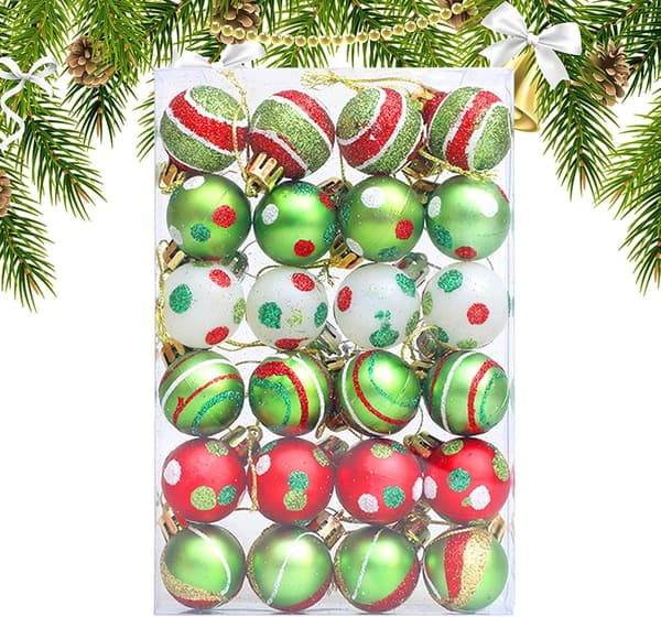 Julgranskulor Set 24 Okrossbara 3cm (Pe)