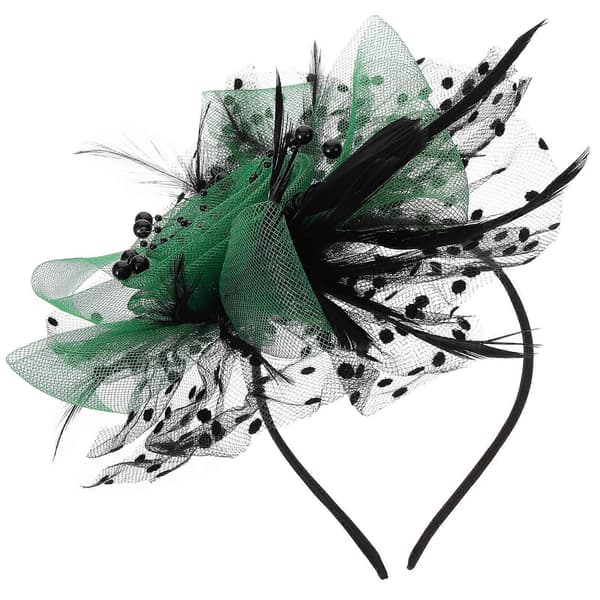 Fascinator-hatt Tea Party-hårband med fjädrar för bröllopsbrud (Peng)