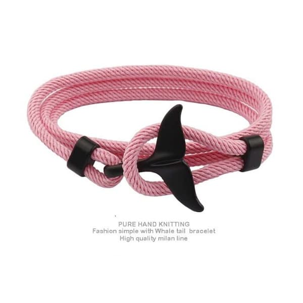 Justerbart armbånd til mænd i nylonpolyester, hvalhale, anker, skildpadde, ingen (Pe)