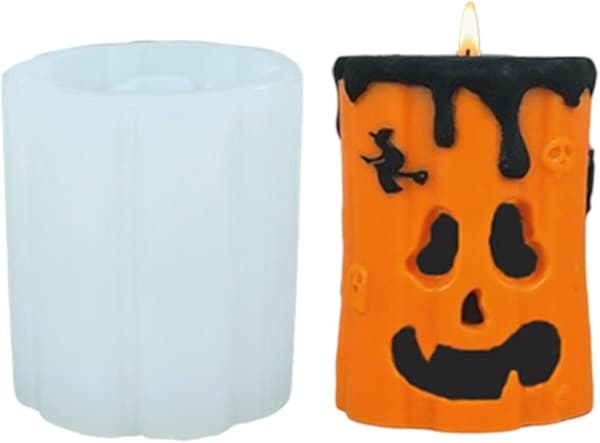 Halloween Silikonform Ljus Återanvändbar Slät Yta (Pe)