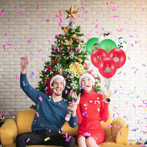Juleballoner assorterede farver latexballoner til dekoration 35 stk. sæt (Peng)
