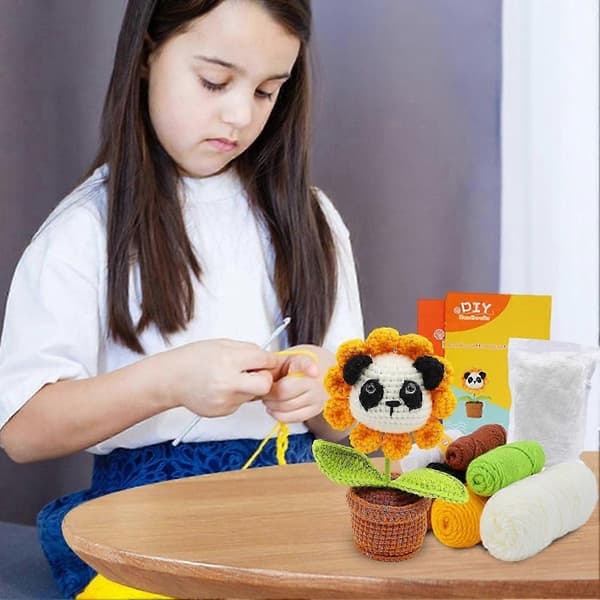 Crochetta Hæklesæt DIY Dyrehæklesæt Hæklesæt til Begyndere (PE)