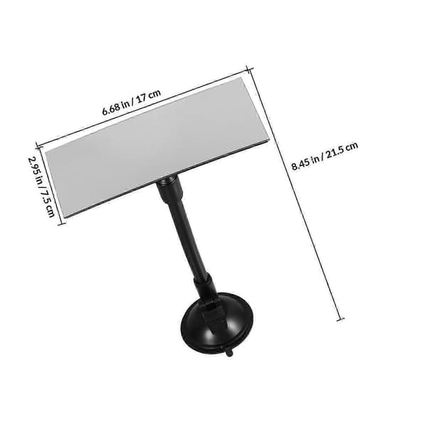 Backspegel för bil, stor sikt, reflekterande, antireflex, vidvinkel, backspegel med sugpropp (rektangulär) (Peng)