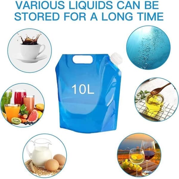 Vattenbehållare - Ej specificerad - 4 x 10L - Hopfällbar - Bärbar - Läckagesäker (Peng)