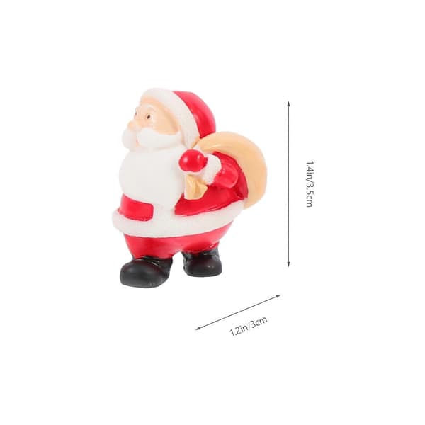Tomte-miniatyrer i harts för juldekoration 12 st Röd (Peng)