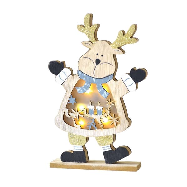 LED Træ Juleborddekoration Feriebutik Vinduespynt (Pingvin) Elk