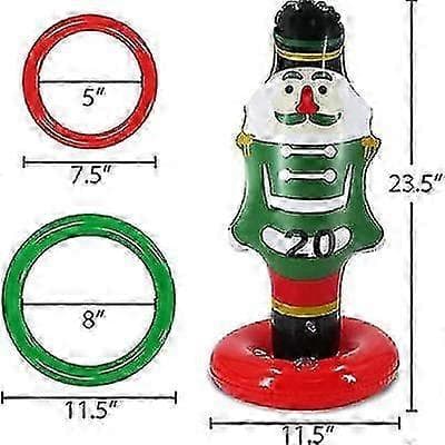 Oppusteligt snemands-ringkastspil til jul Julefestspil 26-27 (Peng)