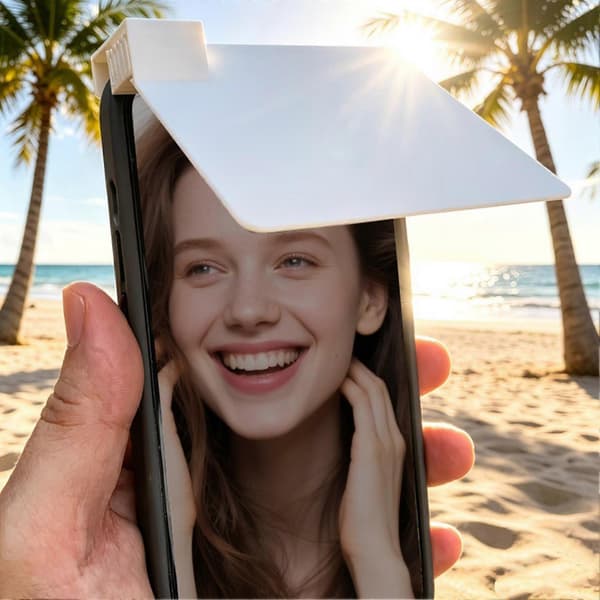 Clip-on antirefleks foldbar solskærm til telefonskærm, smartphone-hætte til privatlivsbeskyttelse (Peng)