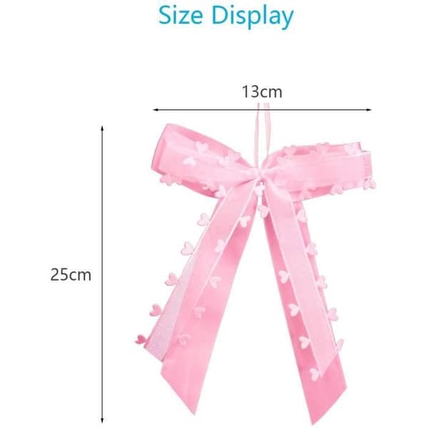 Båndsløjfe - Bryllup - Pink - Silke - 25 stk. - 13x25 cm (Pe)