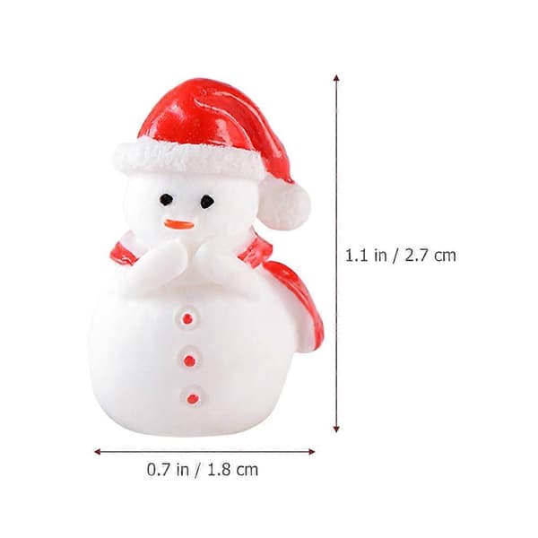 Mini snögubbe julfigur för dekoration 20 st röda prydnader (Peng)