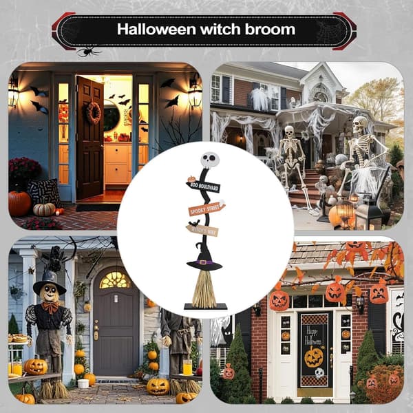 Häxkvastfigur, Spöklik Trädekoration (Pe)