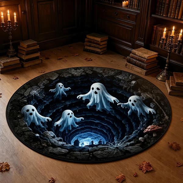 Spooky Halloween-dörrmatta 60x60cm (Pe)
