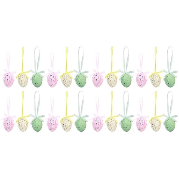 Påskäggshängen i plast, mini-påskägg för dekoration, 48-pack (Peng)