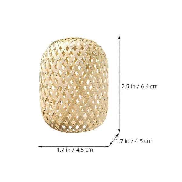Flätad minilykta i bambu för dekoration, beige (Peng)